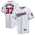 Washington Nationals Stephen Strasburg Nike White Home Replica Jersey product image 1, provided for visual reference and