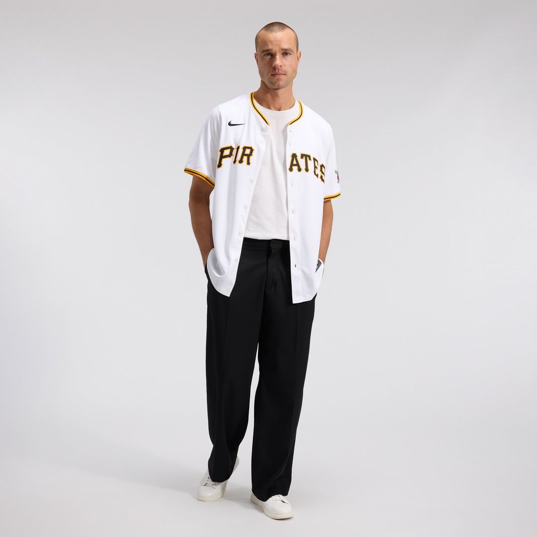 Pittsburgh Pirates Nike White Home Limited Jersey product image 3, provided for visual reference and product detail review