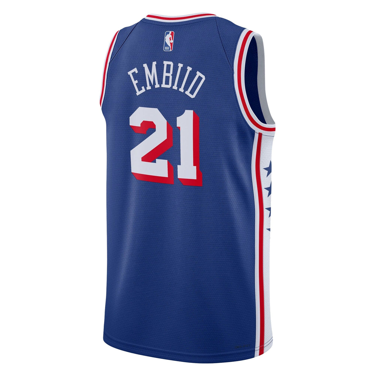 Philadelphia 76ers Nike Icon Edition Swingman Jersey - Joel Embiid - Unisex product image 4, provided for visual reference