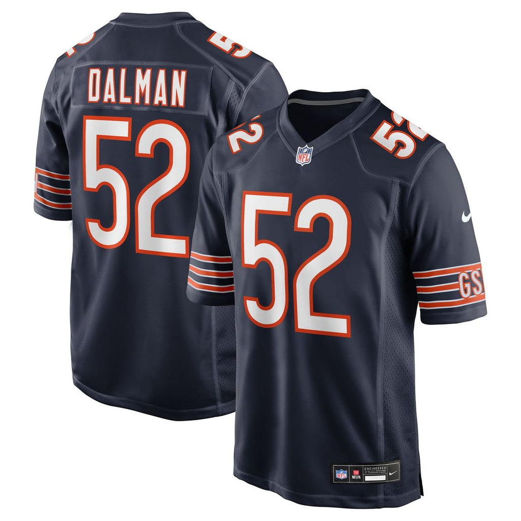Chicago Bears Drew Dalman Nike Navy Team Game Jersey product image 1, provided for visual reference and product detail review