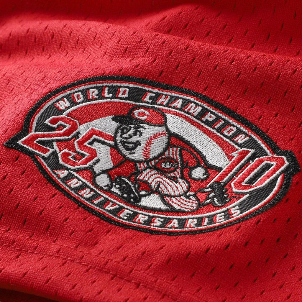 Cincinnati Reds Barry Larkin Mitchell & Ness Red Throwback Cooperstown Mesh Batting Practice Jersey product image 6,