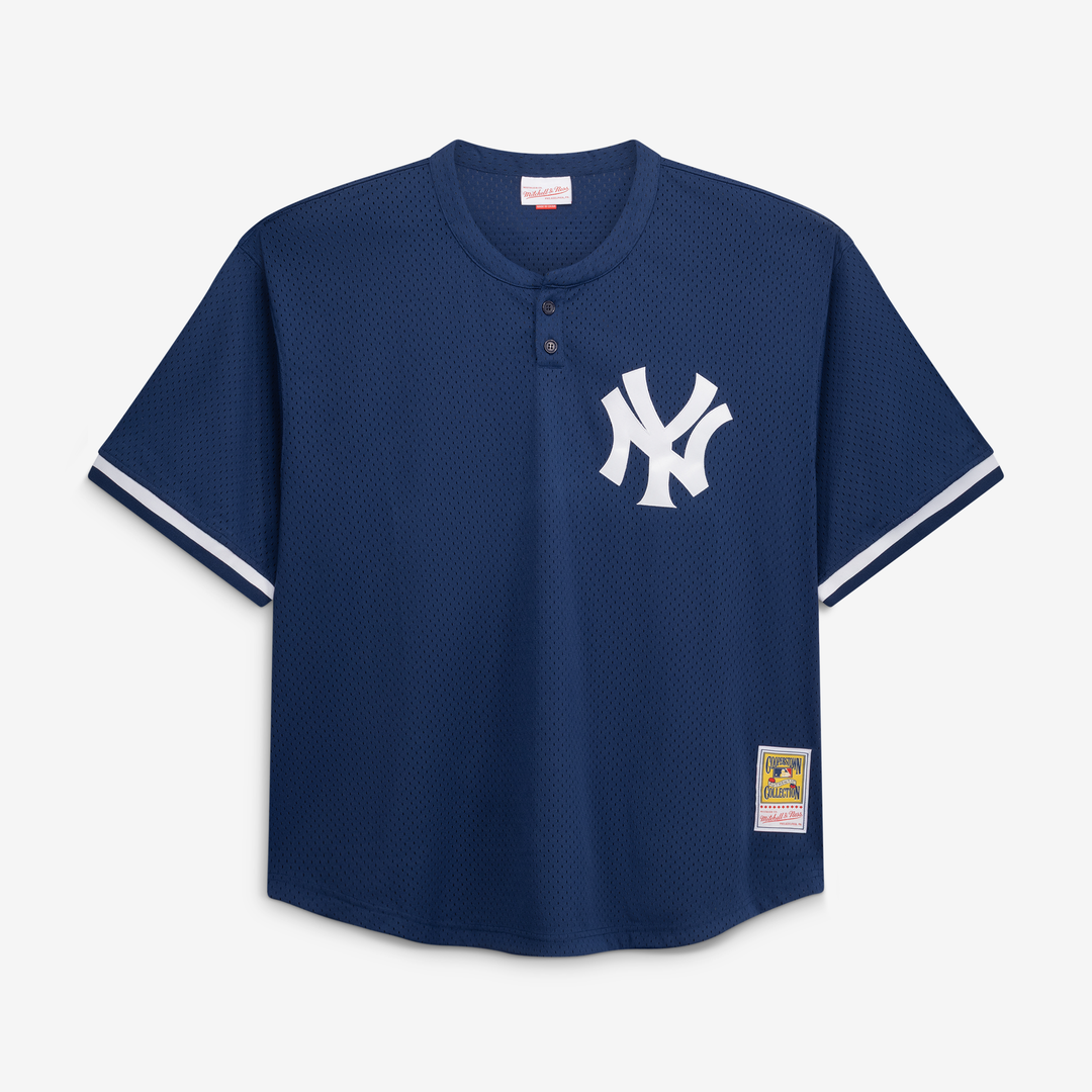 New York Yankees Mariano Rivera Mitchell & Ness Navy Cooperstown Collection Big & Tall Mesh Batting Practice Jersey product