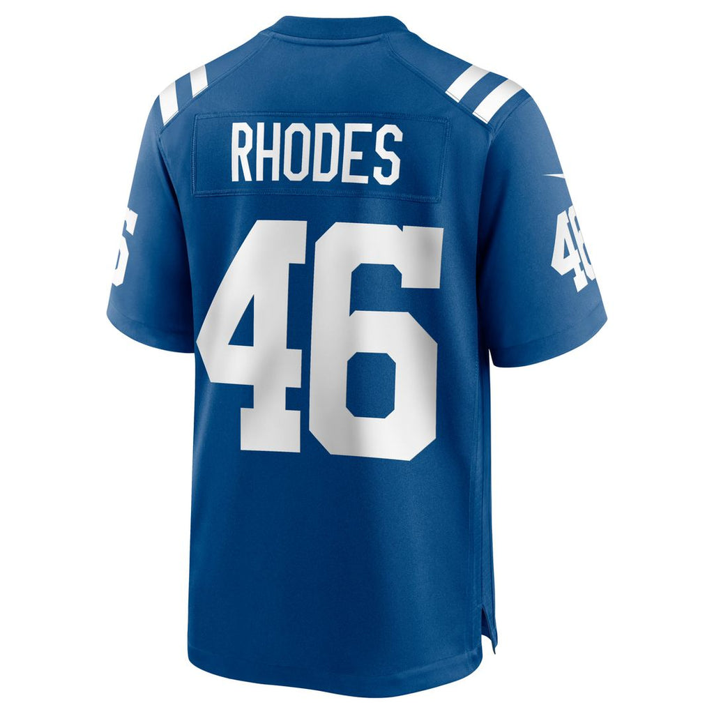 Indianapolis Colts Luke Rhodes Nike Royal Game Jersey product image 3, provided for visual reference and product detail