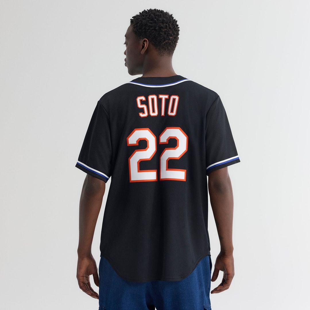 New York Mets Juan Soto Nike Fashion Replica Black Out Jersey product image 3, provided for visual reference and product