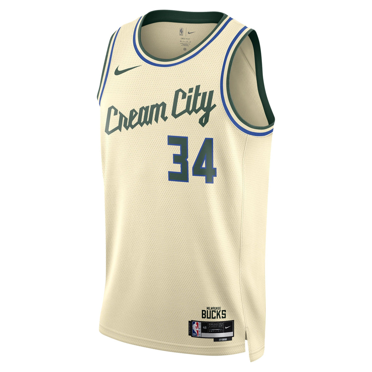 Milwaukee Bucks Nike 2025/26 City Edition Swingman Jersey - Cream - Giannis Antetokounmpo - Unisex product image 3, provided