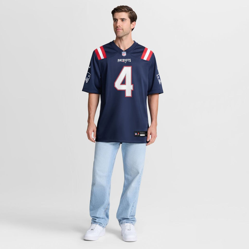 New England Patriots Craig Woodson Nike Navy Team Game Jersey product image 2, provided for visual reference and product