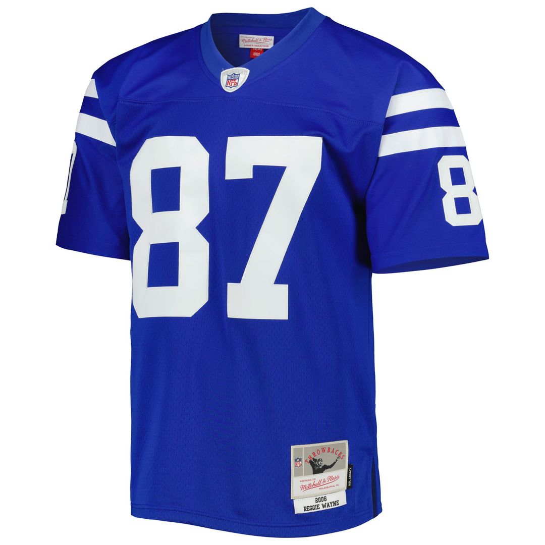 Indianapolis Colts Reggie Wayne Mitchell & Ness Royal Legacy Replica Jersey product image 2, provided for visual reference