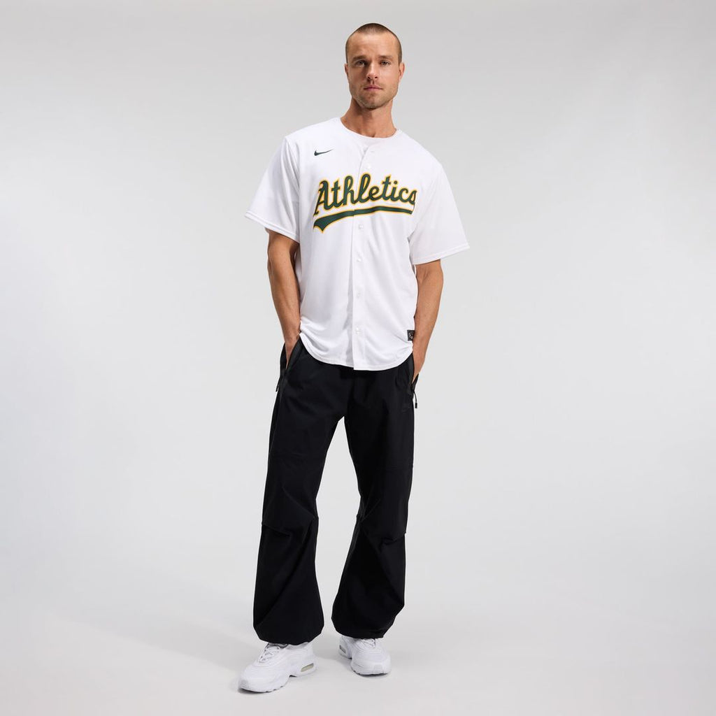 Athletics Nike White Home Replica Team Jersey product image 3, provided for visual reference and product detail review