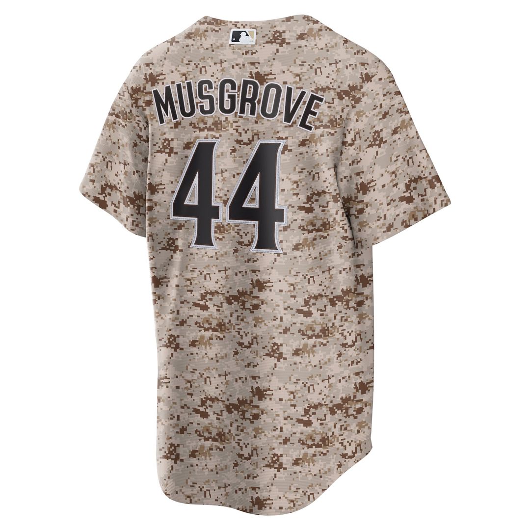 San Diego Padres Joe Musgrove Nike Camo USMC Alternate Replica Player Jersey product image 3, provided for visual reference