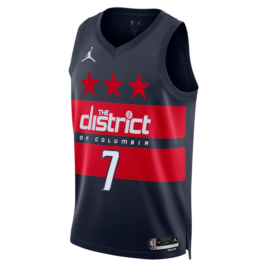 Washington Wizards Jordan Brand Statement Edition Swingman Jersey - Navy - Bub Carrington product image 3, provided for