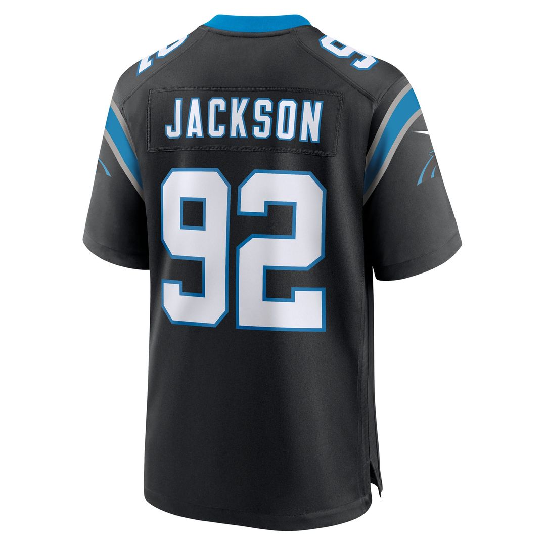 Carolina Panthers Cam Jackson Nike Black Team Game Jersey product image 3, provided for visual reference and product detail