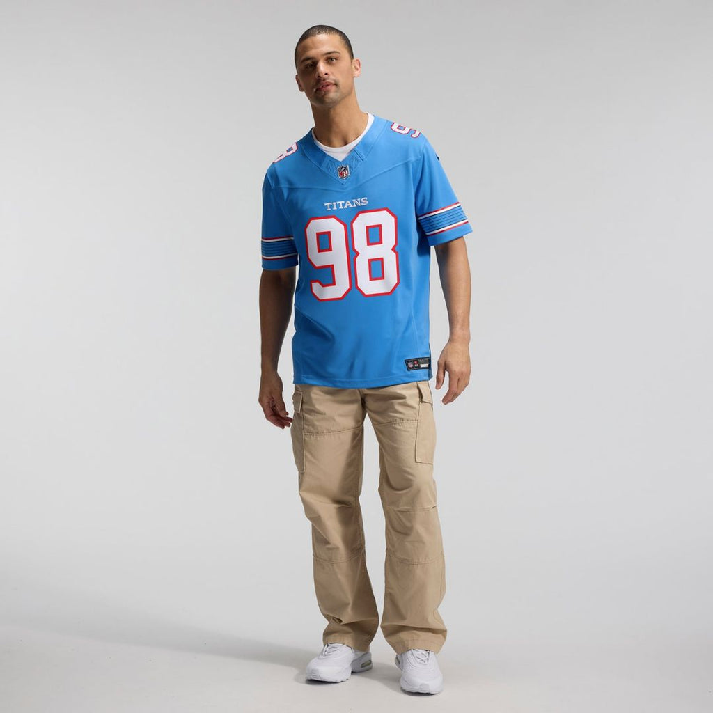 Tennessee Titans Jeffery Simmons Nike Light Blue Team Vapor F.U.S.E. Stitched Limited Jersey product image 19, provided for