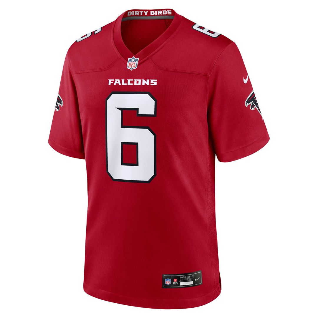 Atlanta Falcons Nick Folk Nike Red Team Game Jersey product image 2, provided for visual reference and product detail review