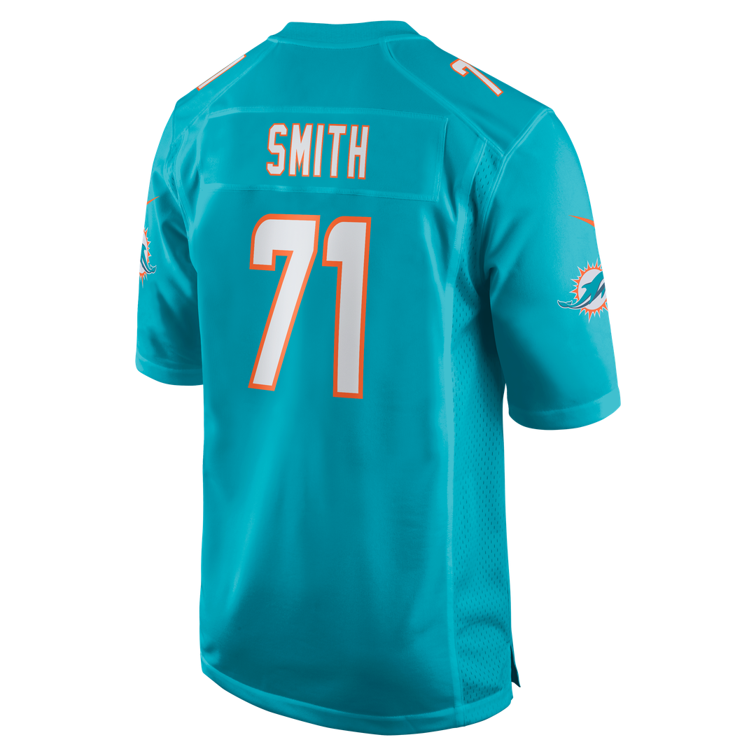 Miami Dolphins Kion Smith Nike Aqua Game Jersey product image 3, provided for visual reference and product detail review