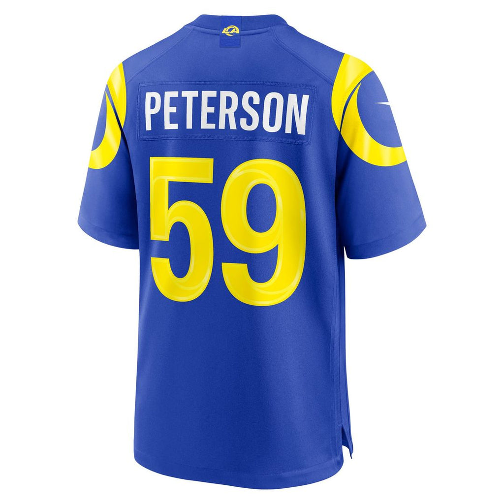 Los Angeles Rams Darryl Peterson Nike Royal Game Jersey product image 3, provided for visual reference and product detail