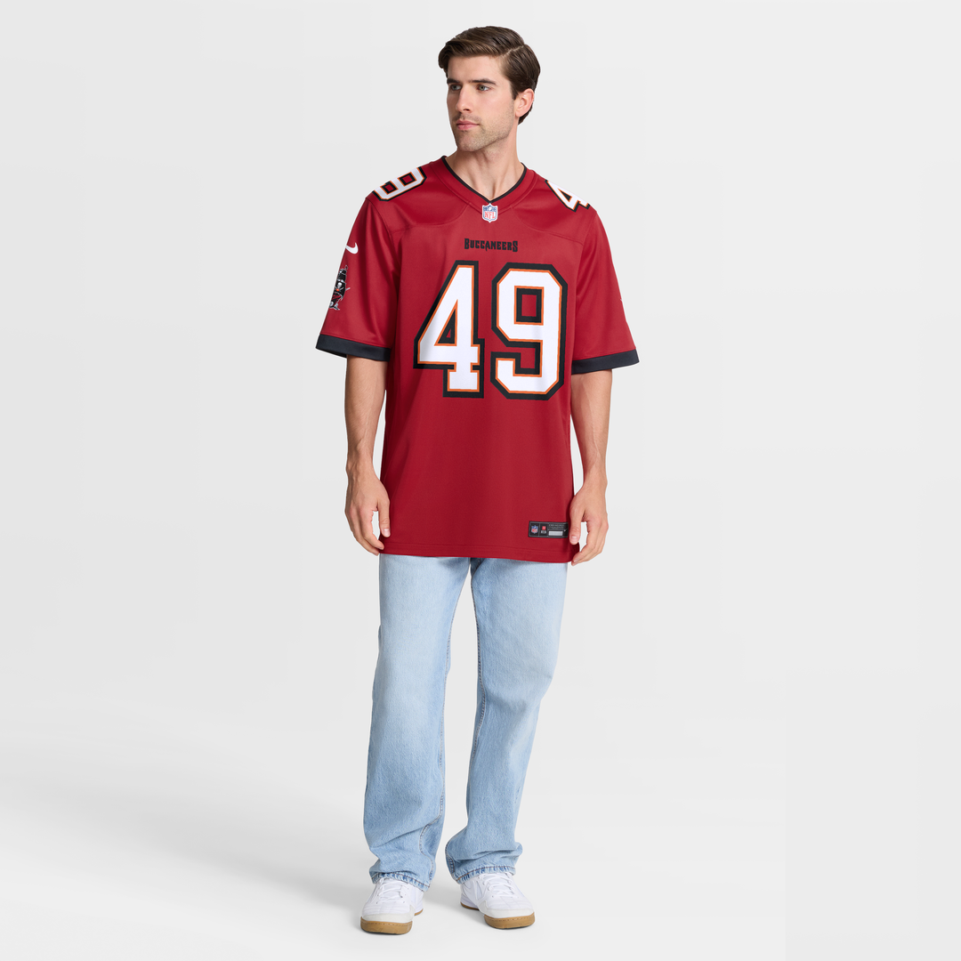Tampa Bay Buccaneers Owen Wright Nike Red Team Game Jersey product image 6, provided for visual reference and product detail