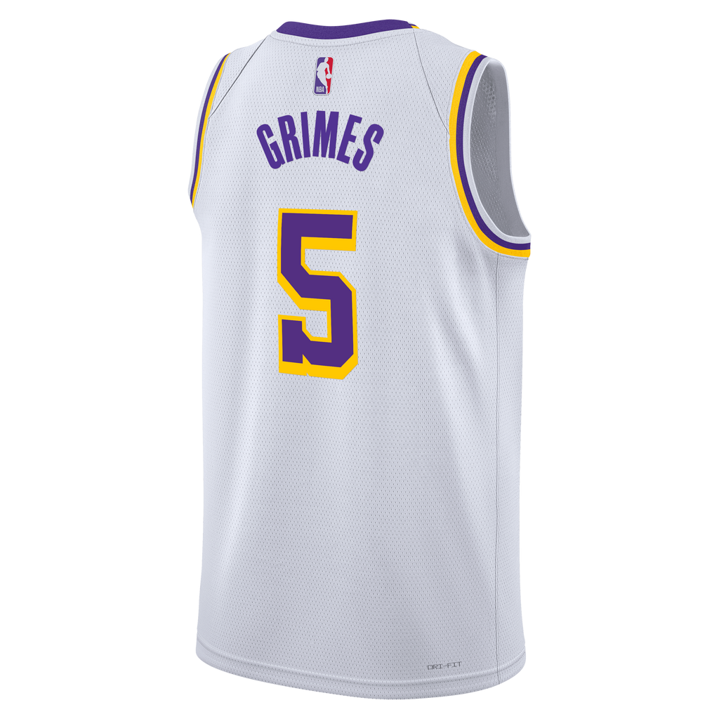 Los Angeles Lakers Nike Association Edition Edition Swingman Jersey - White - Quentin Grimes - Unisex product image 4,