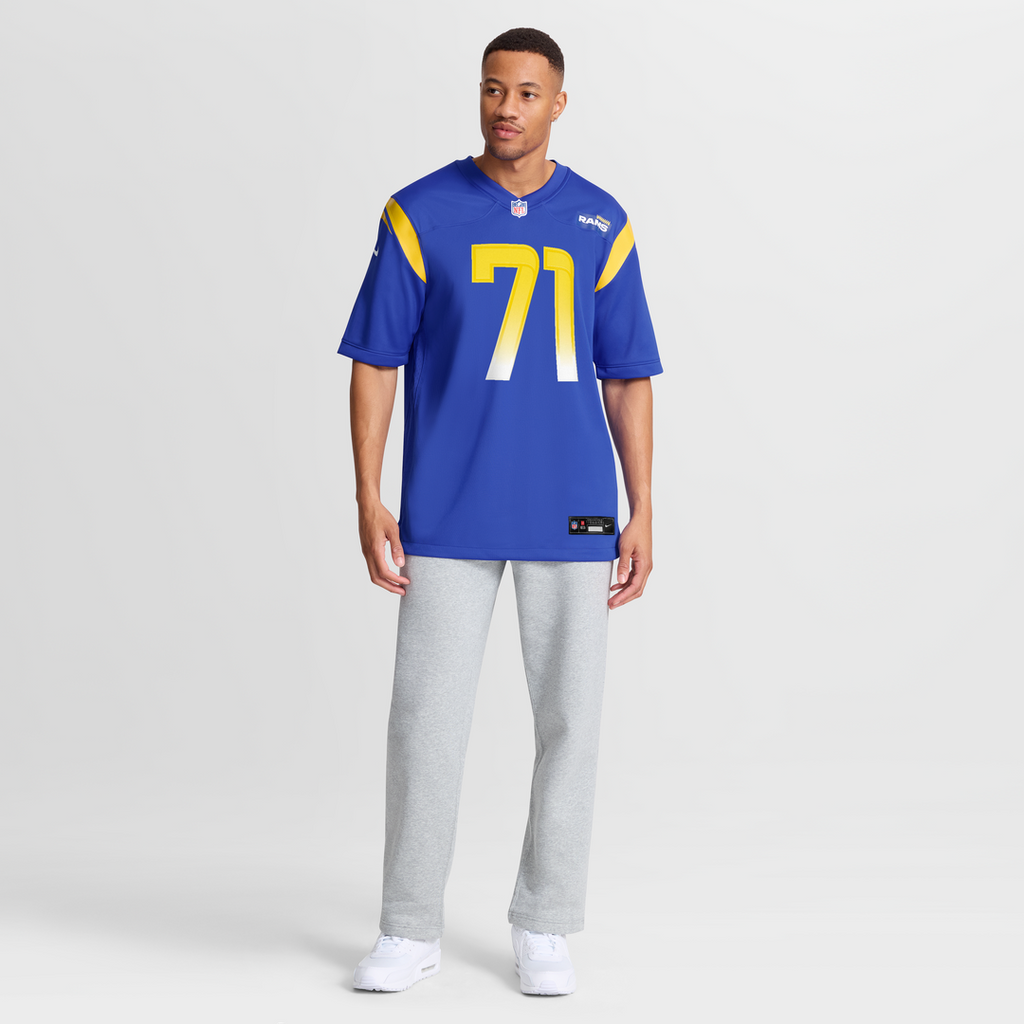 Los Angeles Rams Warren McClendon Jr. Nike Royal Team Game Jersey product image 4, provided for visual reference and product