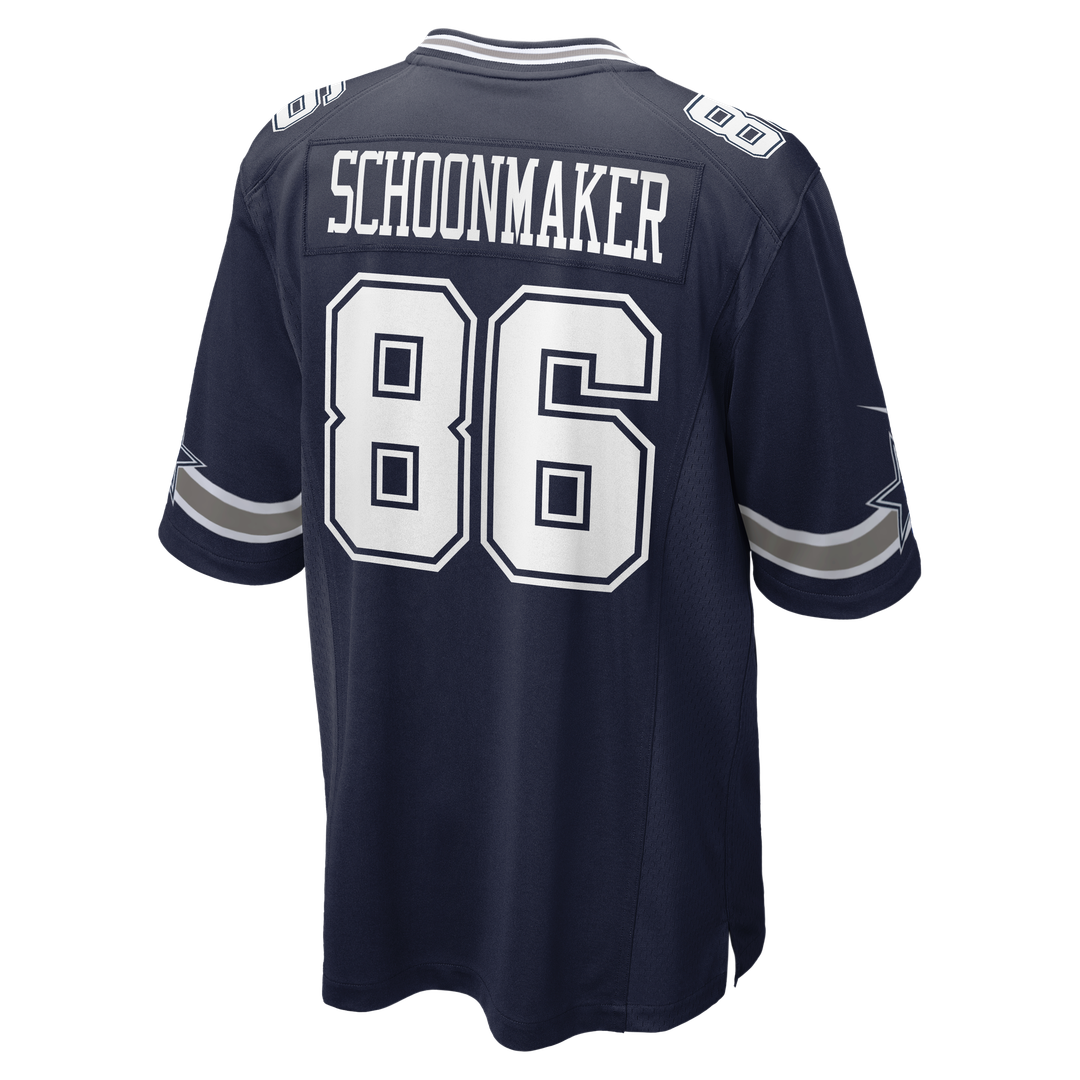 Dallas Cowboys Luke Schoonmaker Nike Navy Team Game Jersey product image 3, provided for visual reference and product detail
