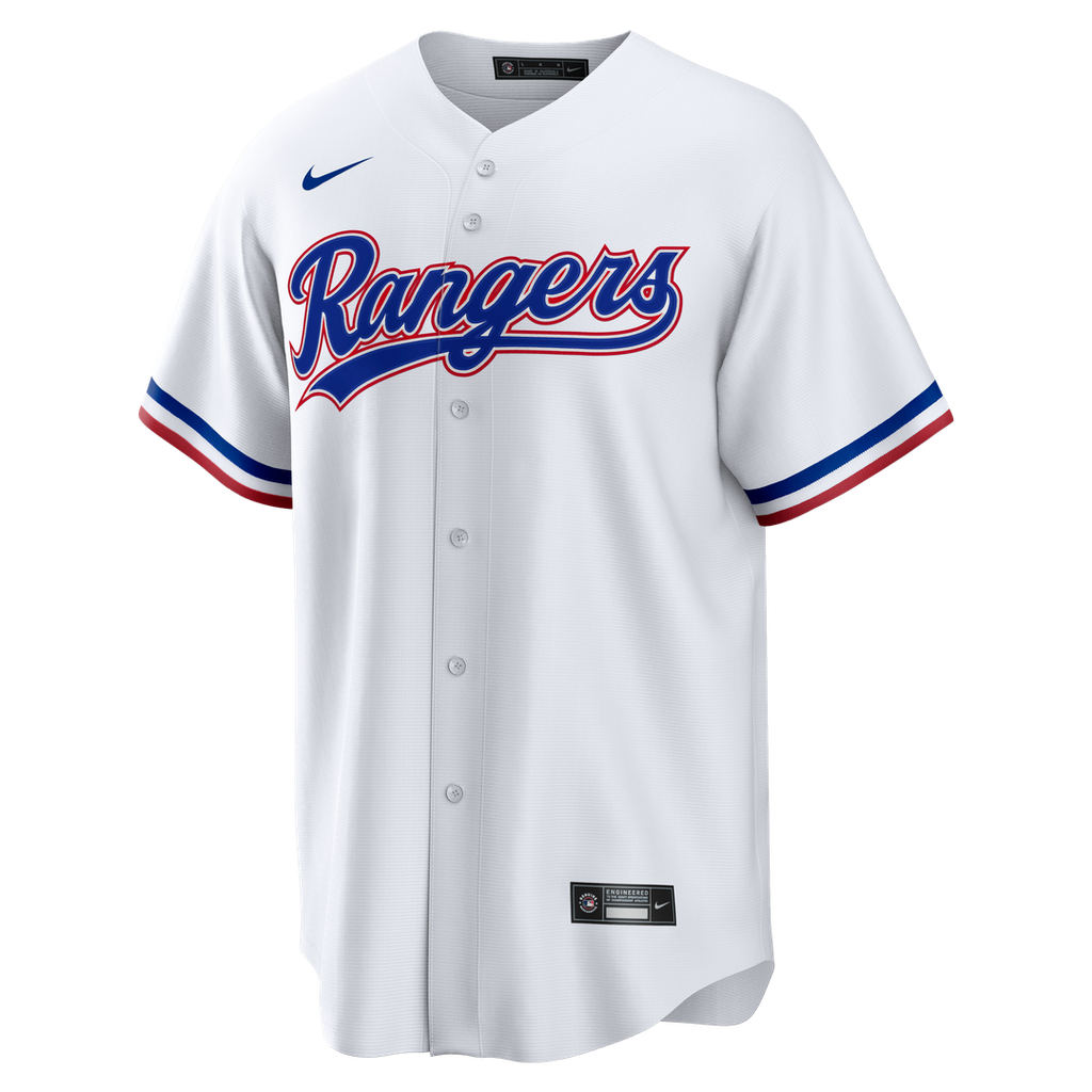 Texas Rangers Nike White Home Big & Tall Replica Jersey product image 2, provided for visual reference and product detail