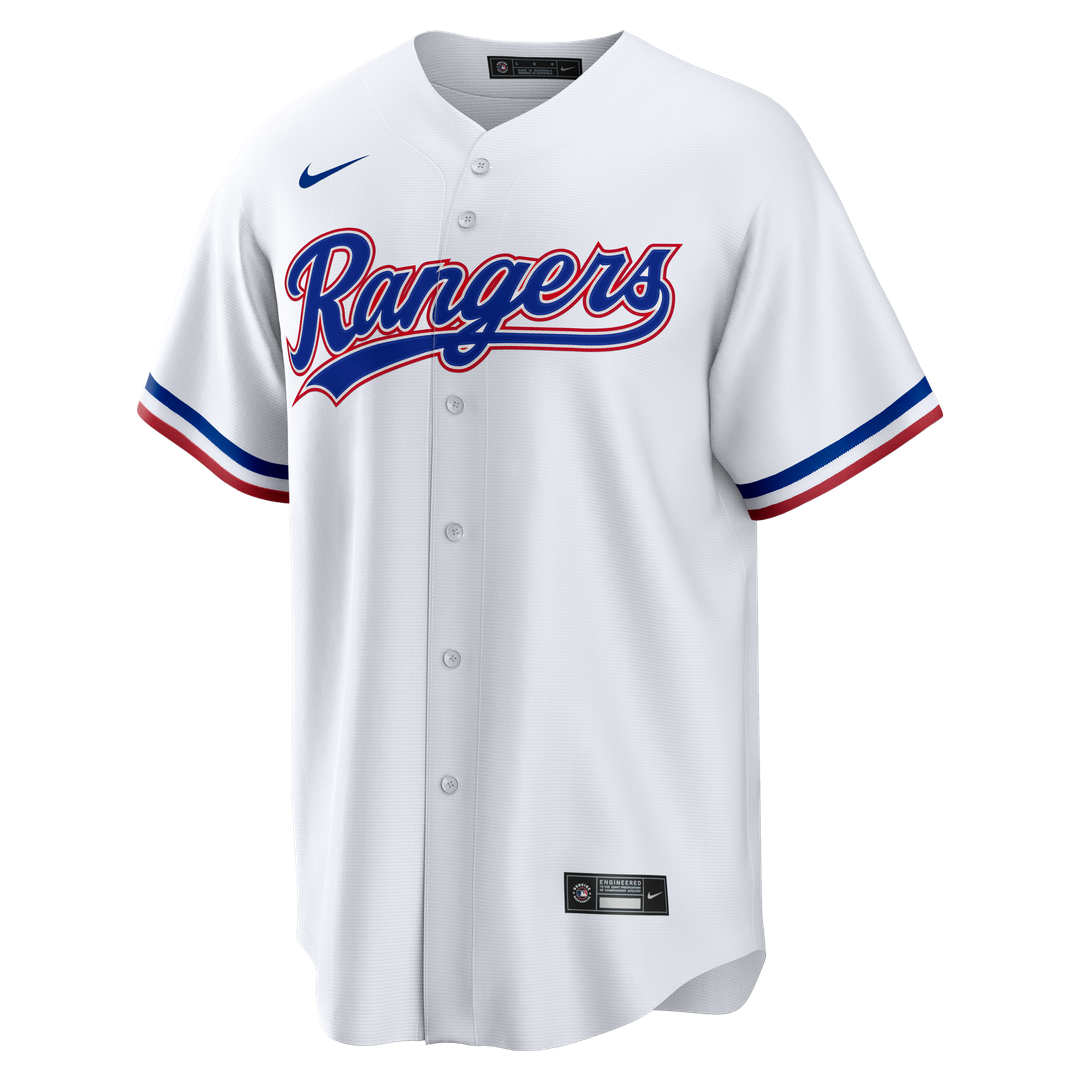 Texas Rangers Nike White Home Big & Tall Replica Jersey product image 2, provided for visual reference and product detail