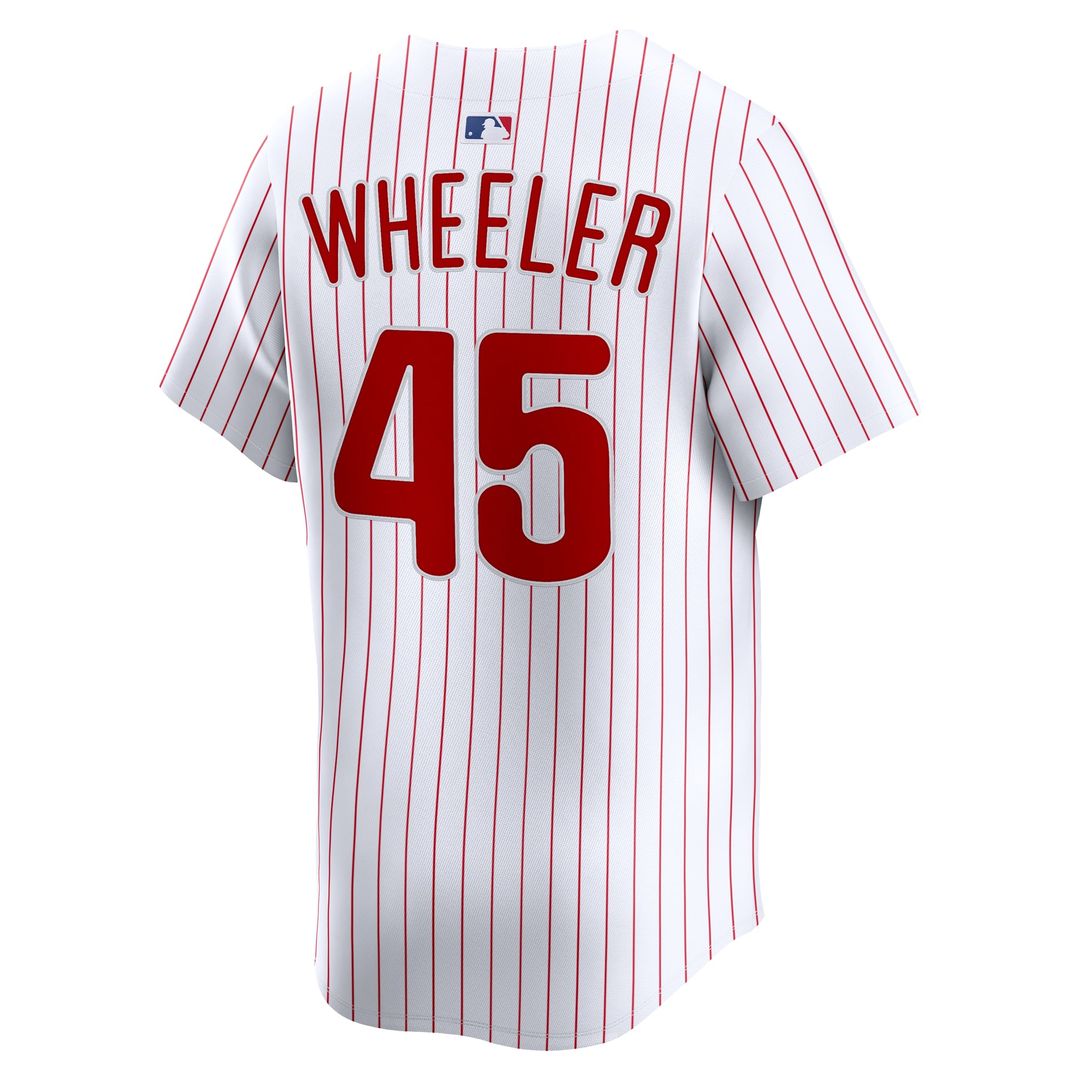 Philadelphia Phillies Zack Wheeler Nike White Home Limited Player Jersey product image 3, provided for visual reference and