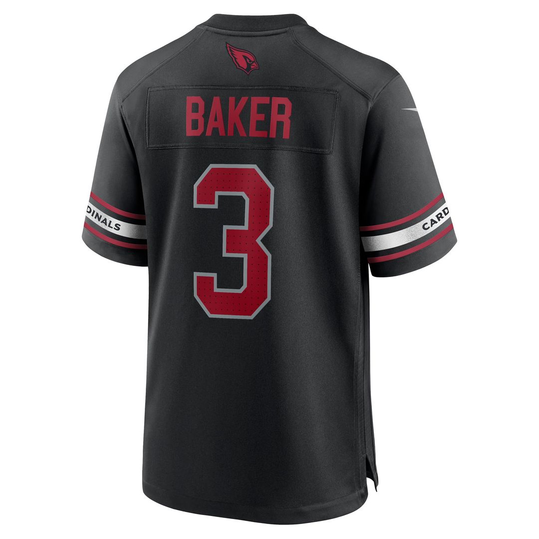 Arizona Cardinals Budda Baker Nike Black Game Jersey product image 3, provided for visual reference and product detail review