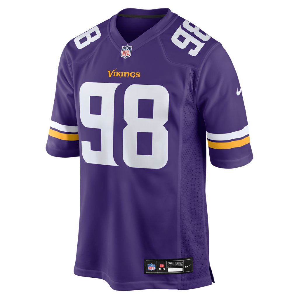 Minnesota Vikings Bo Richter Nike Purple Team Game Jersey product image 2, provided for visual reference and product detail