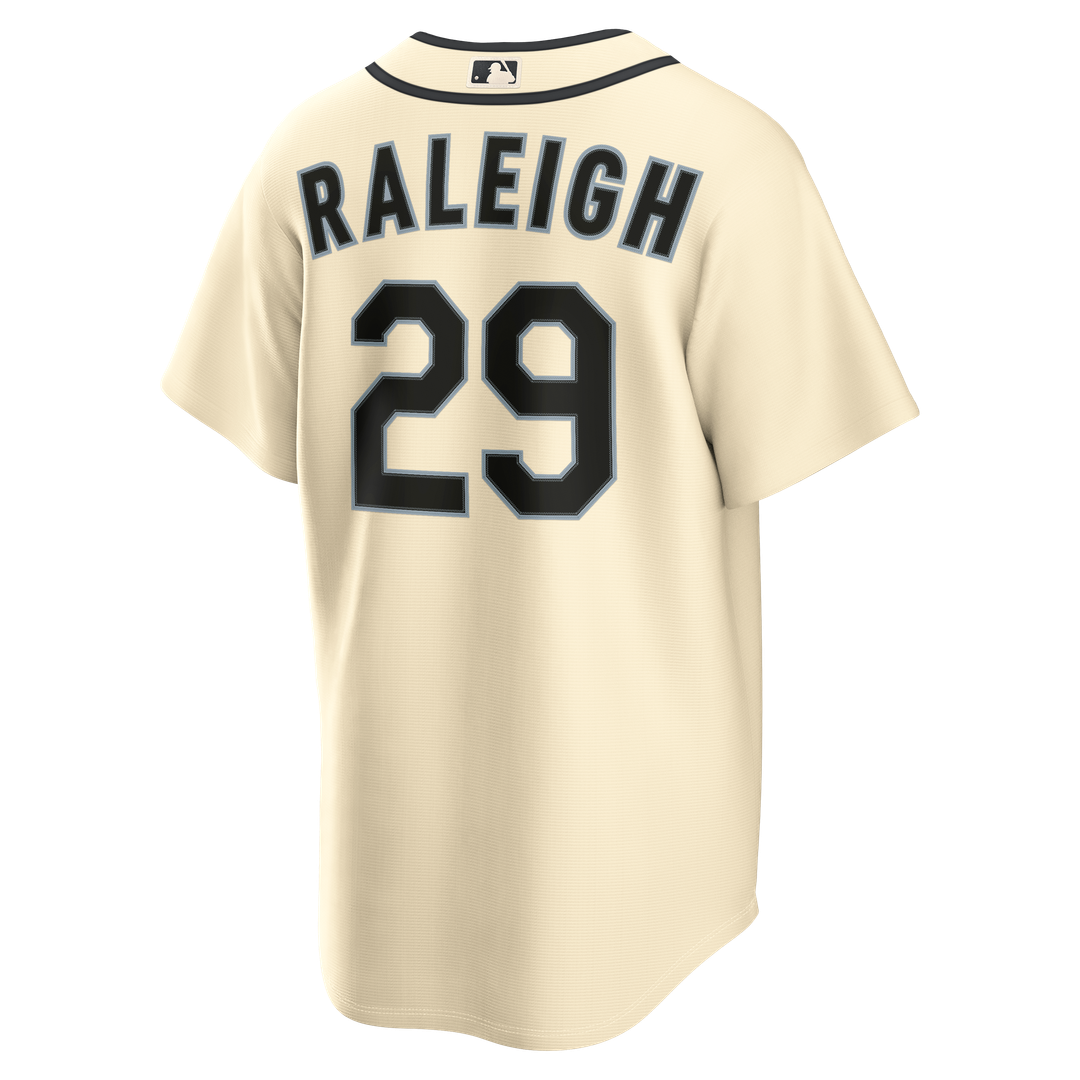 Seattle Mariners Cal Raleigh Nike Navy Road Replica Jersey product image 12, provided for visual reference and product