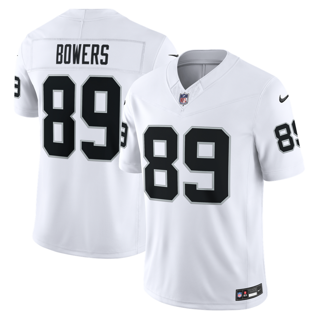 Las Vegas Raiders Brock Bowers Nike White Vapor F.U.S.E. Stitched Limited Jersey product image 4, provided for visual