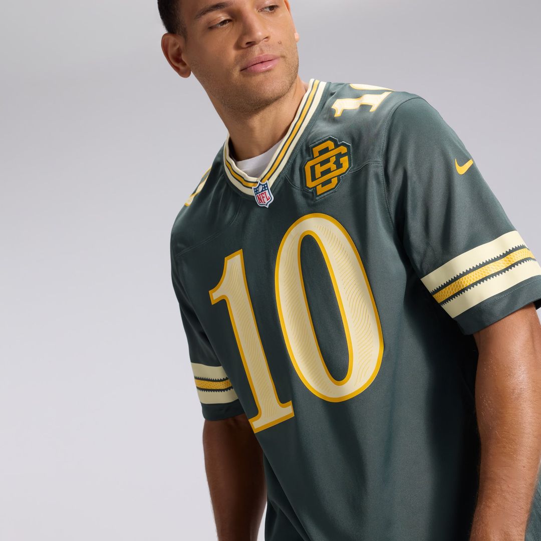 Green Bay Packers Jordan Love Nike Green 2026 Rivalries Collection Game Jersey product image 9, provided for visual