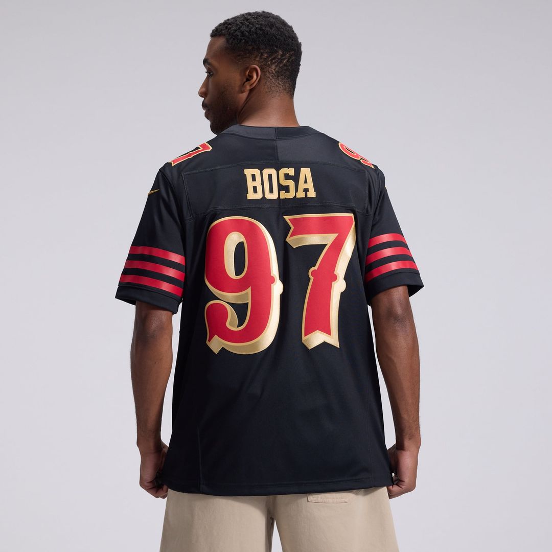 San Francisco 49ers Nick Bosa Nike Black Rivalries Collection Stitched Limited Jersey product image 3, provided for visual