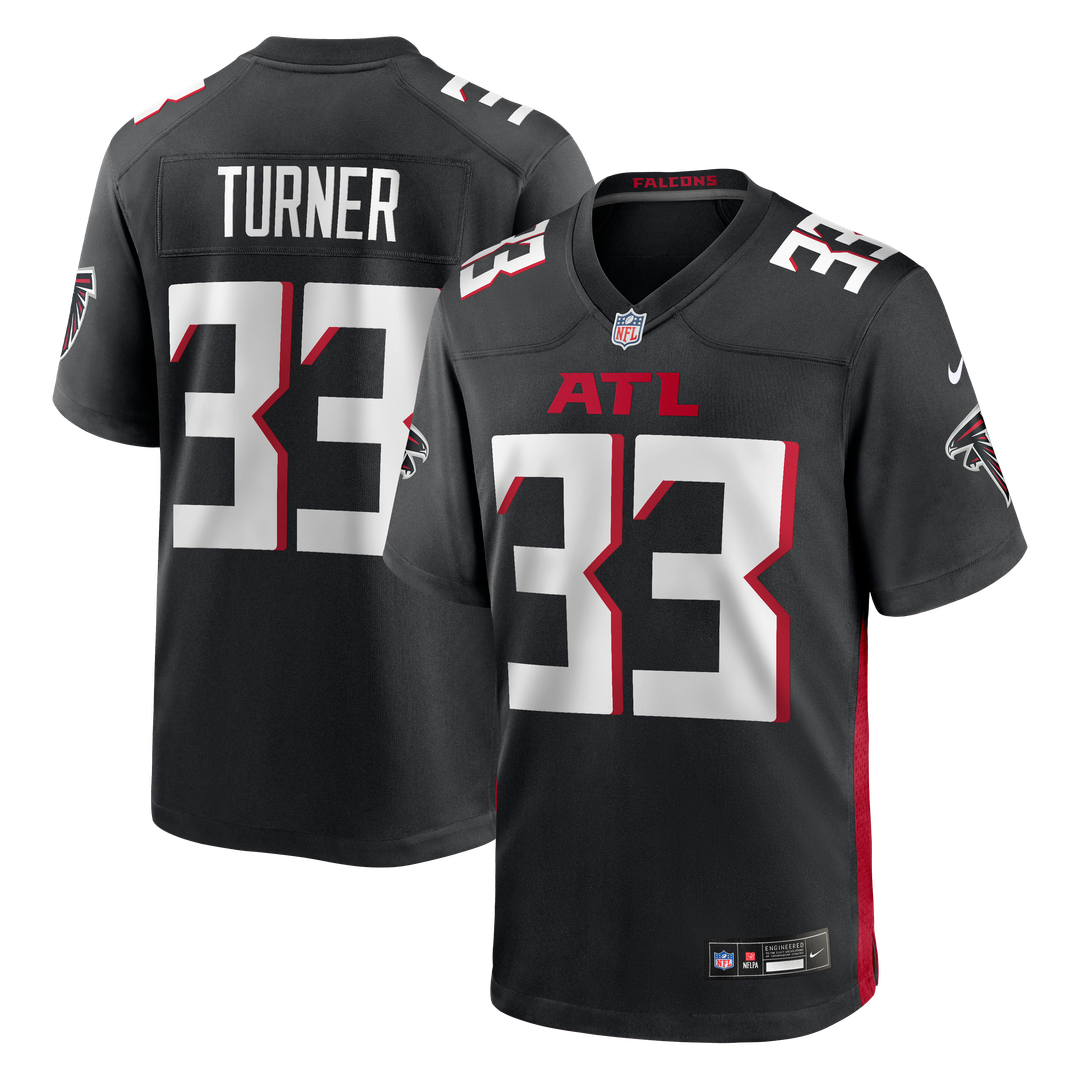 Atlanta Falcons Michael Turner Nike Black Game Retired Player Jersey product image 1, provided for visual reference and