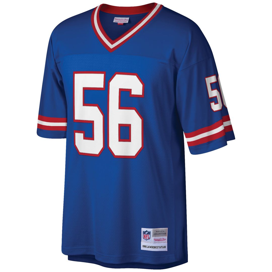 New York Giants Lawrence Taylor Mitchell & Ness Royal Big & Tall 1986 Retired Player Replica Jersey product image 2,