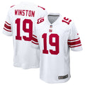 New York Giants Jameis Winston Nike White Game Jersey product image 1, provided for visual reference and product detail