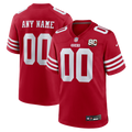 San Francisco 49ers Nike Scarlet 80th Anniversary Custom Game Jersey product image 1, provided for visual reference and