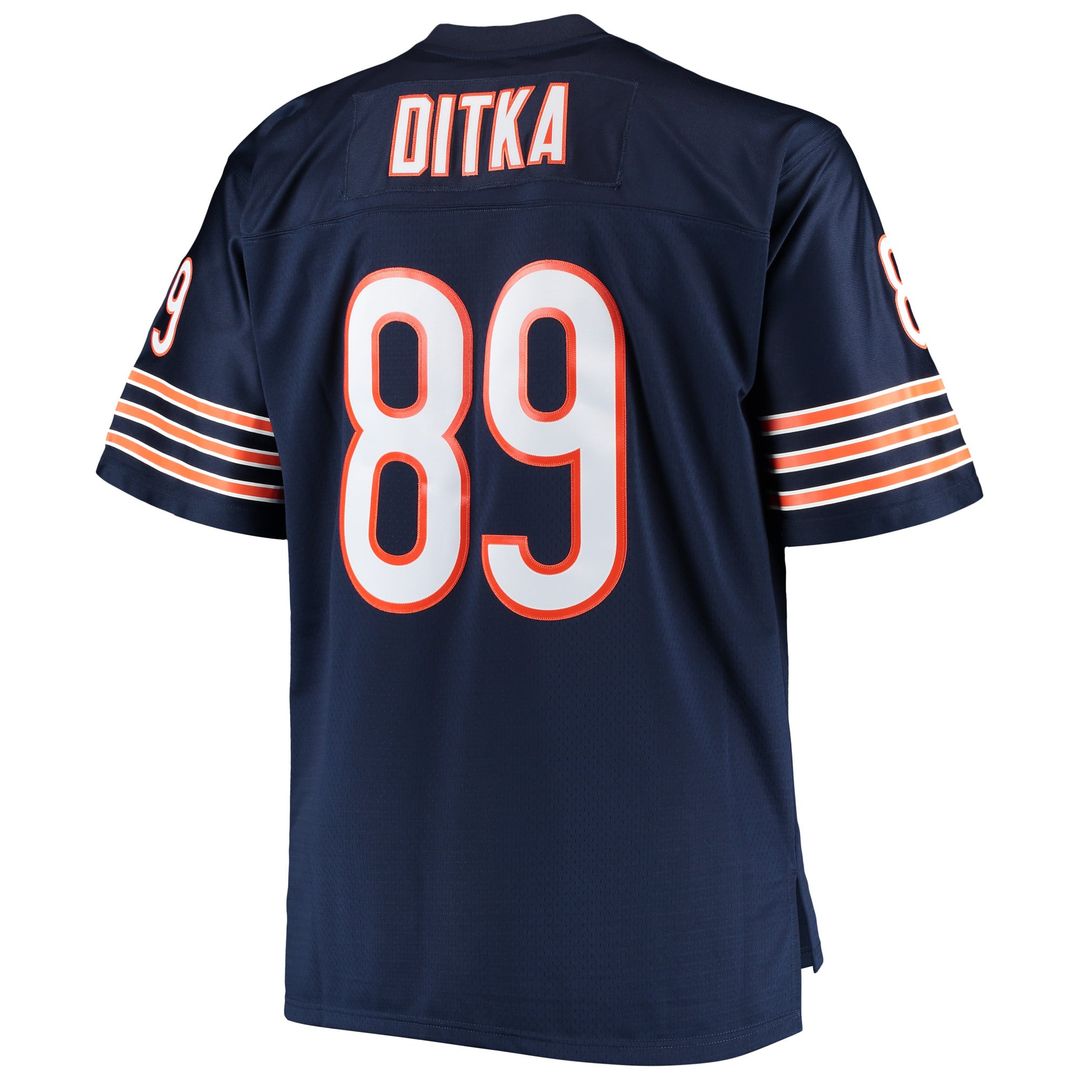 Chicago Bears Mike Ditka Mitchell & Ness Navy Big & Tall 1966 Retired Player Replica Jersey product image 3, provided for