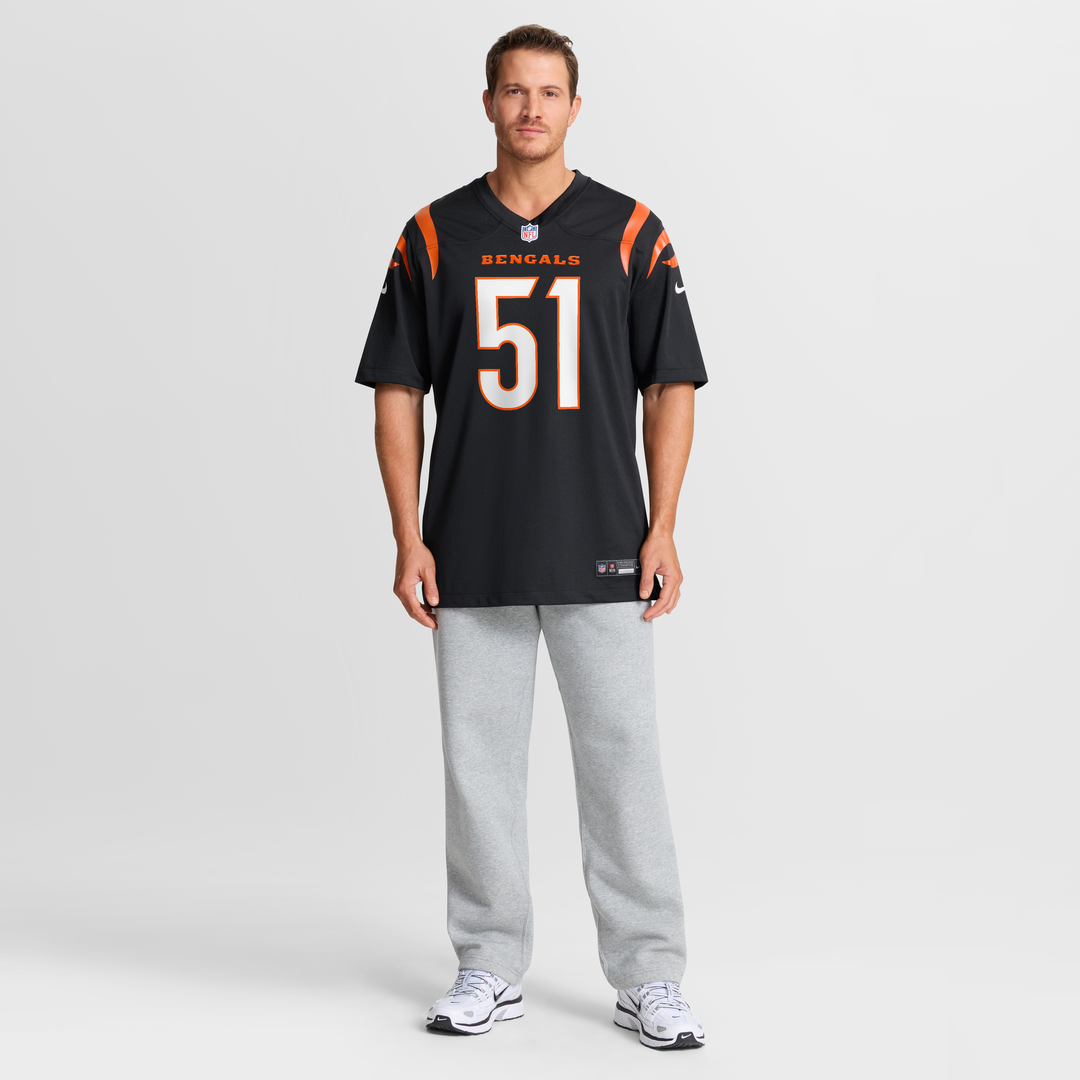 Cincinnati Bengals Isaiah Foskey Nike Black Team Game Jersey product image 7, provided for visual reference and product