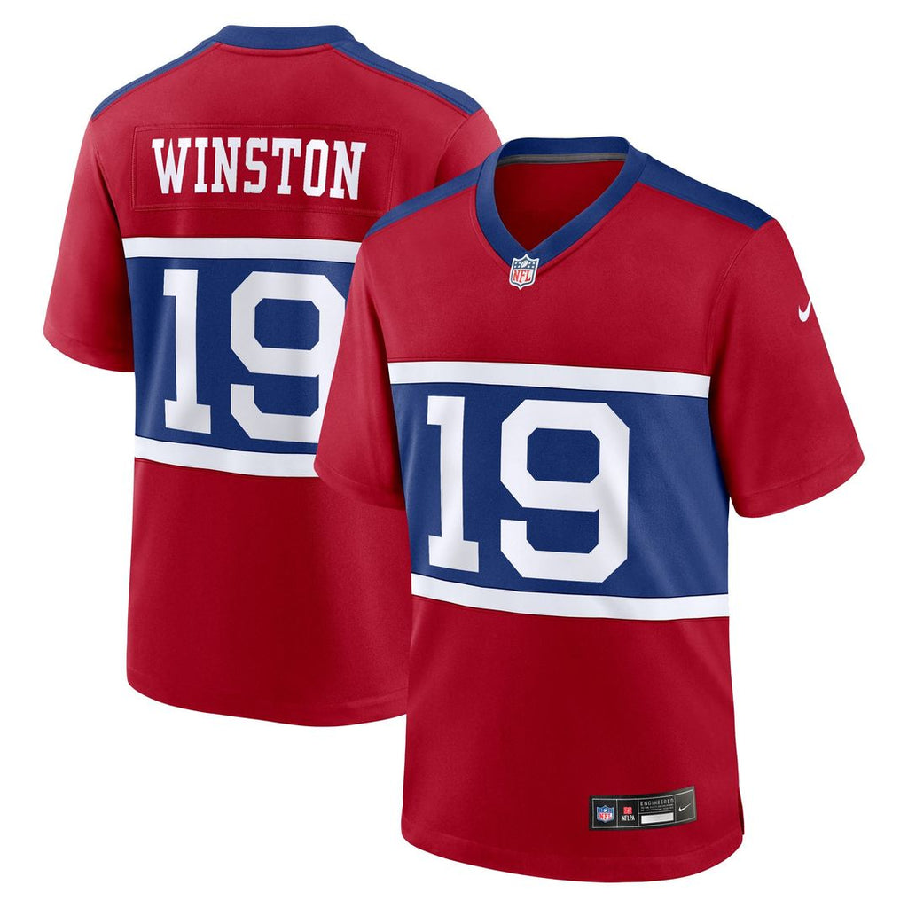 New York Giants Jameis Winston Nike Century Red Alternate Game Jersey product image 1, provided for visual reference and