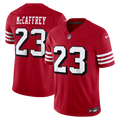 San Francisco 49ers Christian McCaffrey Nike Scarlet Alternate Vapor F.U.S.E. Stitched Limited Jersey product image 1,