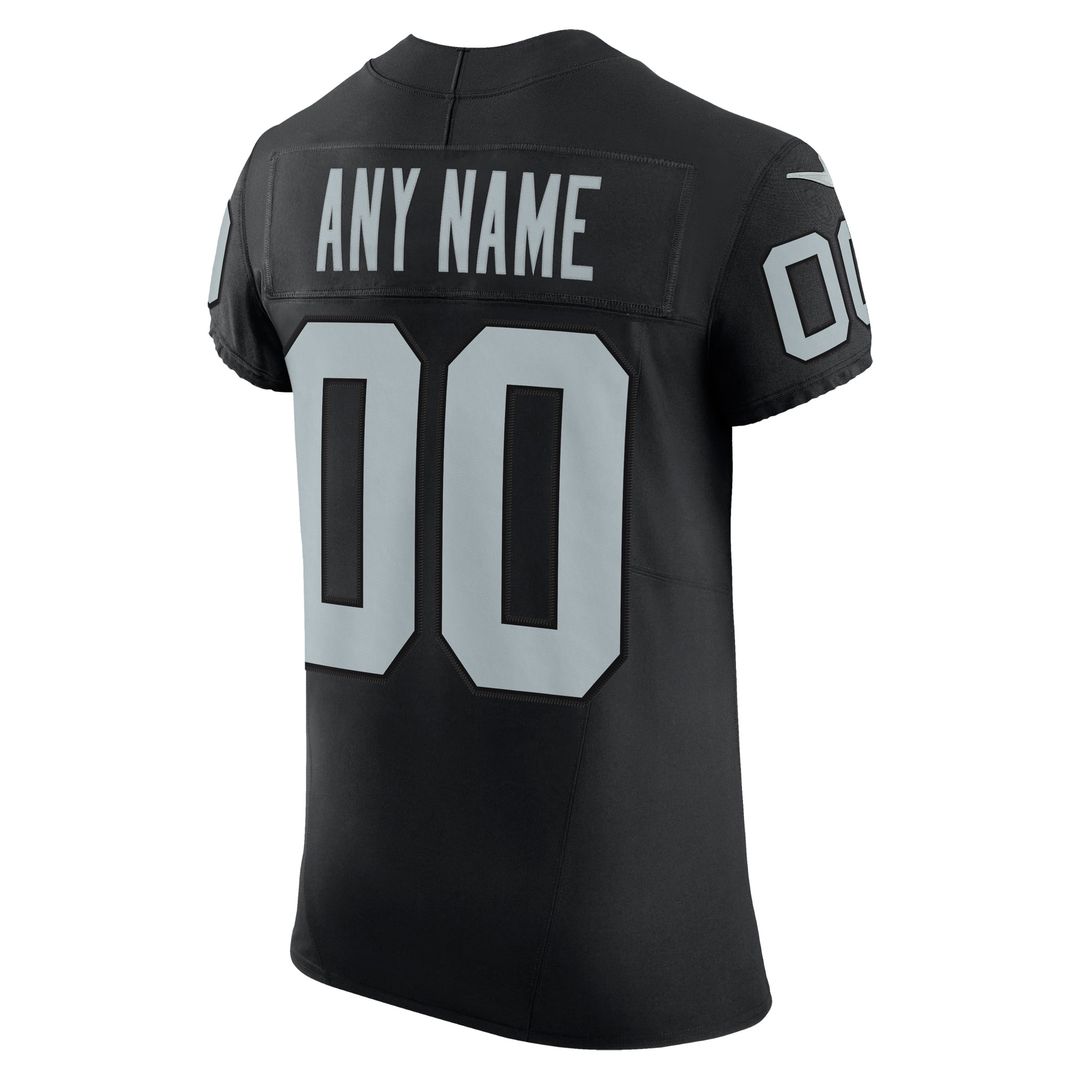 Las Vegas Raiders Nike Black Vapor F.U.S.E. Elite Custom Jersey product image 3, provided for visual reference and product