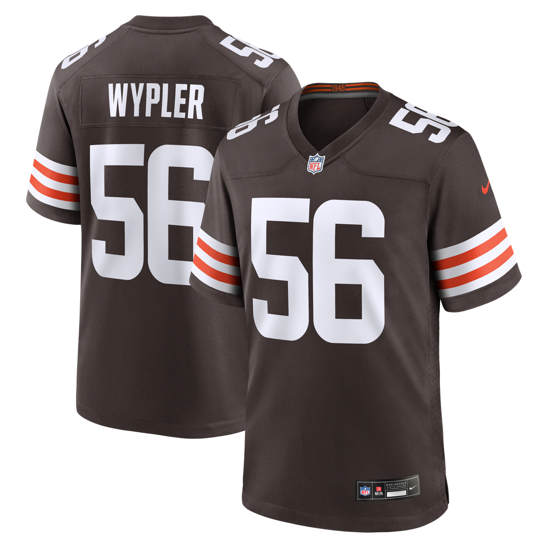 Cleveland Browns Luke Wypler Nike Brown Team Game Jersey product image 1, provided for visual reference and product detail