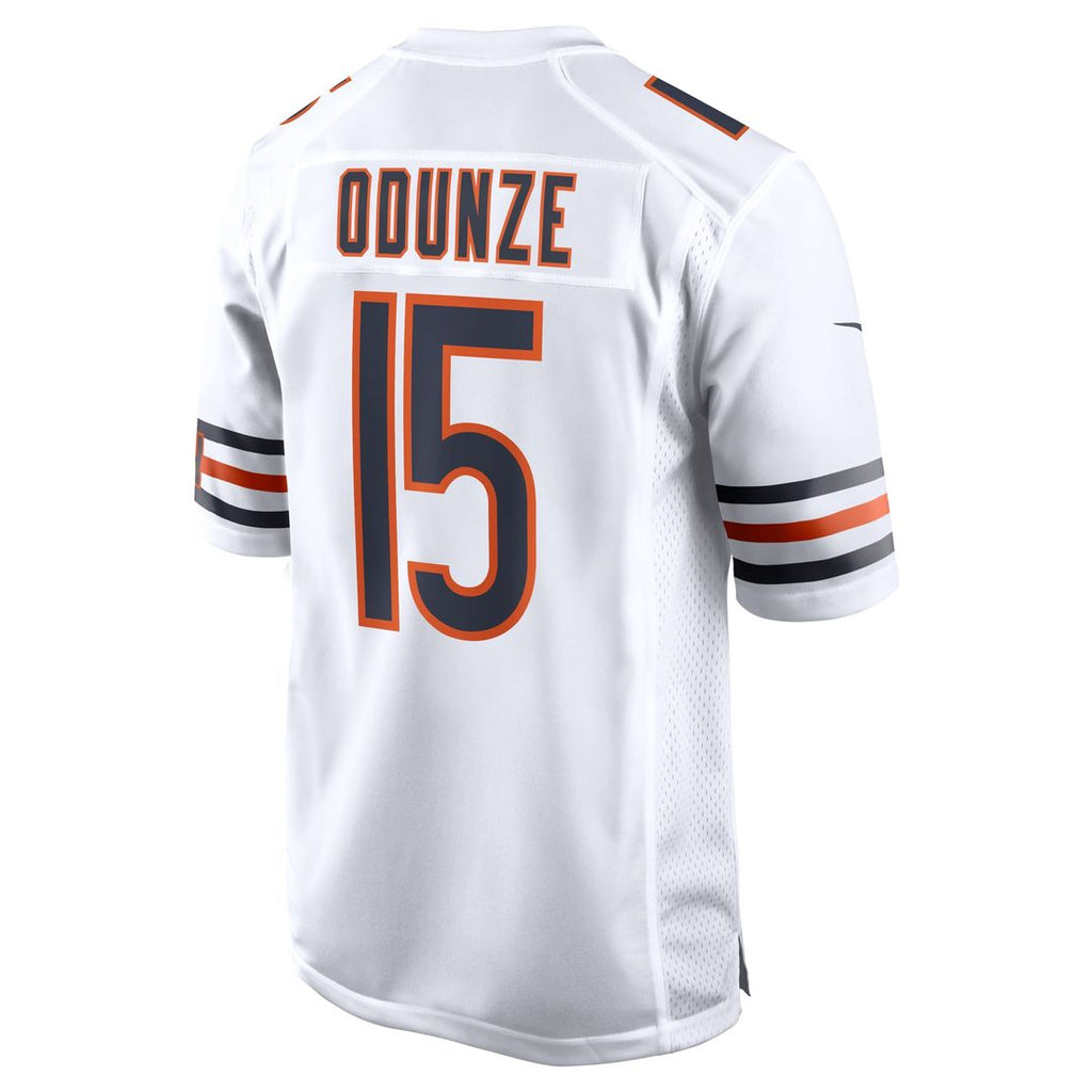 Chicago Bears Rome Odunze Nike White Game Jersey product image 3, provided for visual reference and product detail review