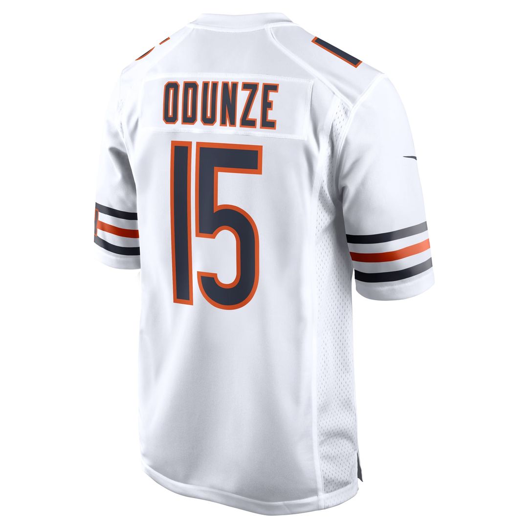 Chicago Bears Rome Odunze Nike White Game Jersey product image 3, provided for visual reference and product detail review
