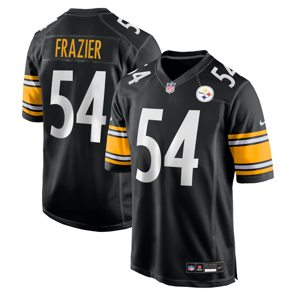 Pittsburgh Steelers Zach Frazier Nike Black Game Jersey product image 1, provided for visual reference and product detail