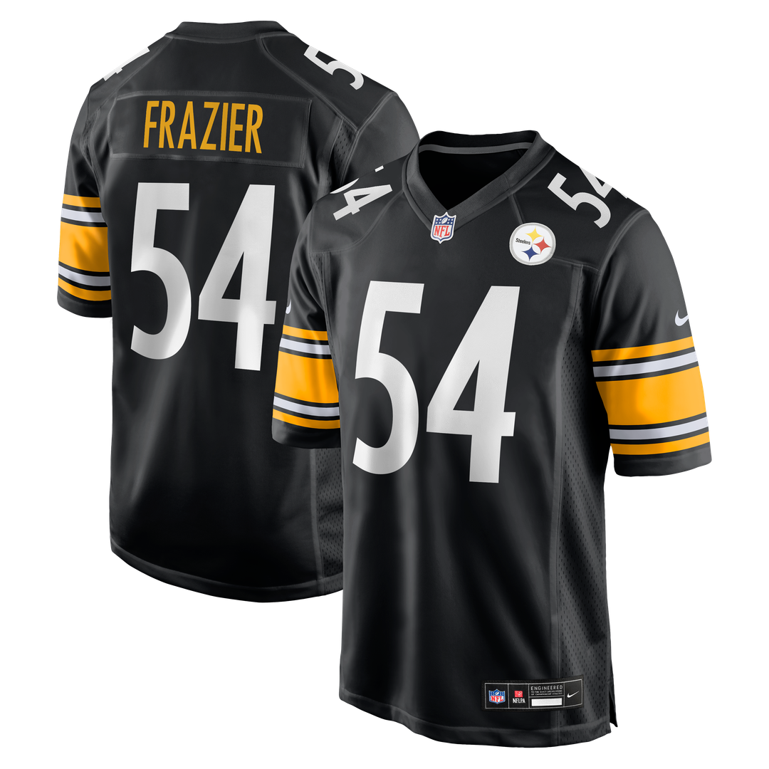 Pittsburgh Steelers Zach Frazier Nike Black Game Jersey product image 1, provided for visual reference and product detail