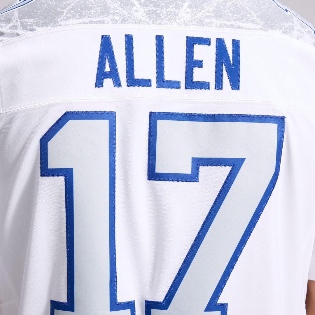 Buffalo Bills Josh Allen Nike White Rivalries Collection Stitched Limited Jersey product image 14, provided for visual