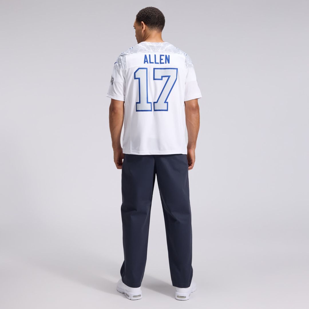 Buffalo Bills Josh Allen Nike White Rivalries Collection Stitched Limited Jersey product image 5, provided for visual