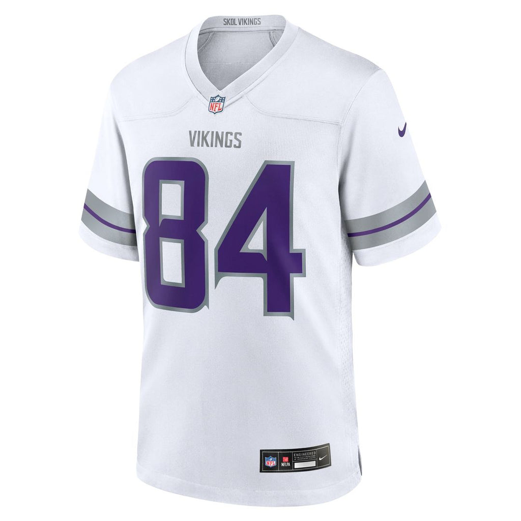 Minnesota Vikings Randy Moss Nike White Alternate Retired Player Game Jersey product image 2, provided for visual reference