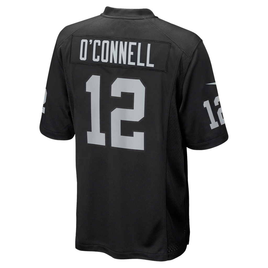 Las Vegas Raiders Aidan O'Connell Nike Black Team Game Jersey product image 3, provided for visual reference and product